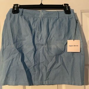 NWT Superdown Jean Skirt